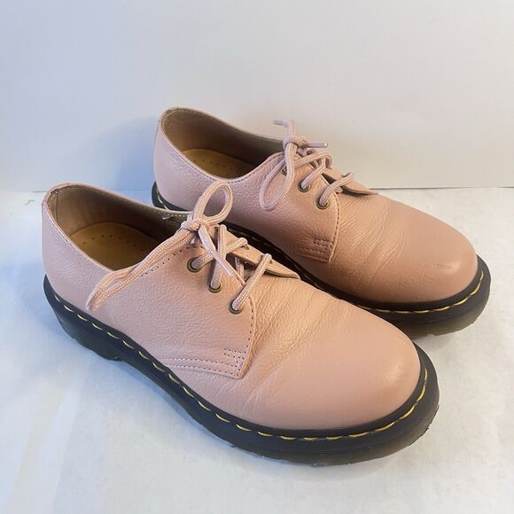 Dr. Martens 24256 Virginia Beige Pink Oxford Shoes Women's Size 7 - Picture 1 of 16